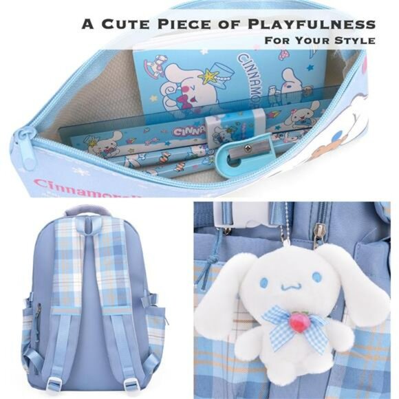 Kawaii Backpack Cute School Bag for Girls Japanese Cartoon Bookbag Blue - Picture 4 of 7